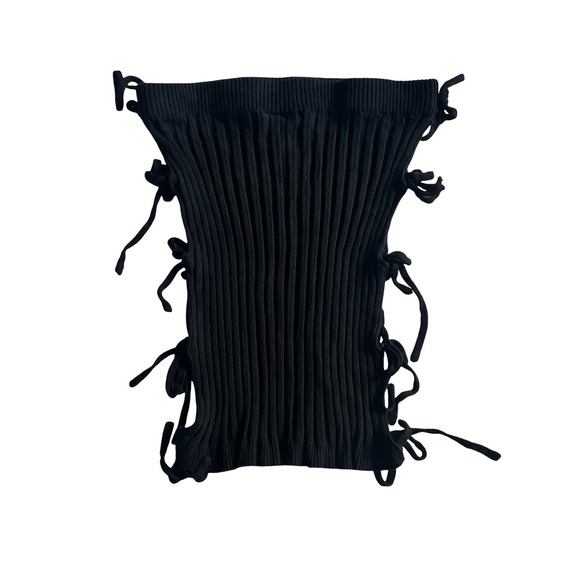 Edikted Ribbed Bow Tube Top Black - Picture 2 of 3